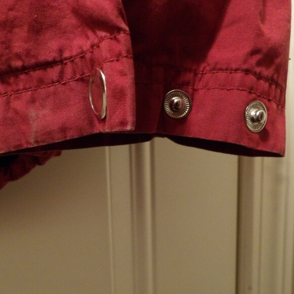 Trader Bay Vintage Red Hooded Lightweight Women's Jacket - Picture 12 of 13